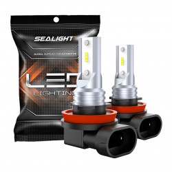 SEALIGHT® F2S H11/H16/H8/H9 LED Fog Light Bulbs 6500K White 20W 6000LM IP68 2PCS