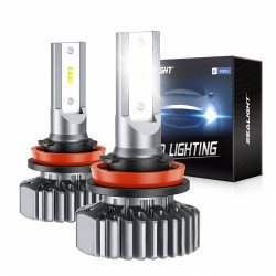 SEALIGHT® S1 H11/H9/H8 60W 6000K White IP67 LED Headlight Bulbs 2Pcs