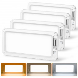 SEALIGHT® LED RV Light Fixture 2900K-6500K 12V Dome Ceiling Interior Light 10W 1500LM for RV/Camper/Trailer/Truck/Van/Boat 4PCS