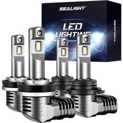 SEALIGHT® S2 9005/HB3 H11/H9/H8 60W 6500K White IP68 LED Headlight Bulbs 2 Pairs