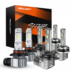 SEALIGHT® 9005/HB3 H11/H9/H8 LED Headlight Bulbs H10/9145/9140 Fog Light Bulbs Combo White 6500K IP68 3Pairs