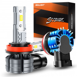 SEALIGHT® S2S H11/H16/H8/H9 LED Fog Light Bulbs 6500K White 30W 12000LM IP68 2PCS