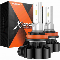 SEALIGHT® XF1 H11/H16/H8/H9 LED Fog Light Bulbs 6000K White 20W 6000LM IP67 2PCS
