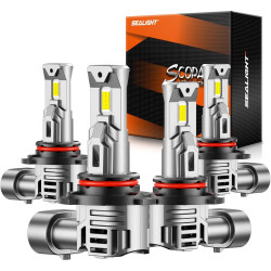 SEALIGHT® S1-Pro 9005/HB3 9006/HB4 120W 6500K White IP68 LED Headlight Bulbs 2 Pairs