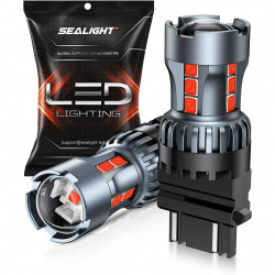 SEALIGHT® SLJ5 3157/3156/3057/T25 LED Brake Tail Stop Parking Blinker Turn Signal Light Bulbs 20W 2000LM 1000K Red 2PCS