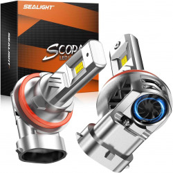 SEALIGHT® S3 H11/H8/H9/H16 80W 6500K White IP68 LED Headlight Bulbs 2 Pcs