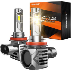 SEALIGHT® S7S H11/H9/H8 130W 4500K Warm White IP68 LED Headlight Bulbs 2Pcs