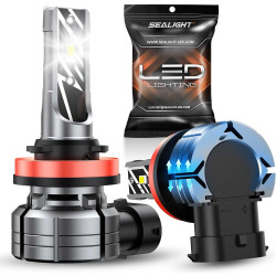 SEALIGHT® F1A H11/H16/H8/H9 LED Fog Light Bulbs 6000K White 30W 10000LM IP68 2PCS