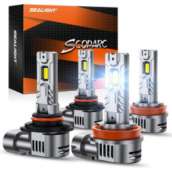 SEALIGHT® S2S 9005/HB3 H11/H9/H8 140W 6500K White IP68 LED Headlight Bulbs 2 Pairs
