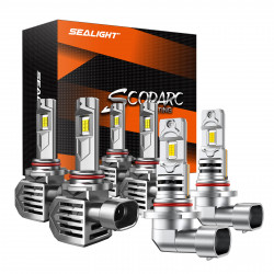 SEALIGHT® Brightest 9005/HB3 9006/HB4 LED Headlight Bulbs H10/9145/9140 Fog Light Bulbs Combo White 6500K IP68 3Pairs