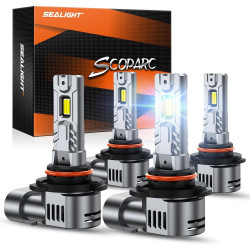 SEALIGHT® S2S 9005/HB3 9006/HB4 140W 6500K White IP68 LED Headlight Bulbs 2 Pairs