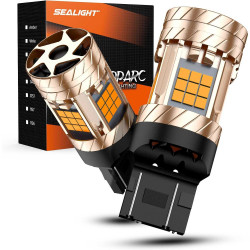 SEALIGHT® SLJ3 7443/7440/T20/W21W LED Brake Tail Light Turn Signal Light Bulbs 30W 3200LM 2700K Amber Yellow 2PCS