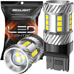 SEALIGHT® SLJ2 7443/7440/T20/W21W LED Backup Reverse Light Brake Tail Light Turn Signal Light Bulbs 8W 1800LM 6000K White 2PCS