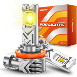 SEALIGHT® F3A H11/H16/H8/H9 LED Fog Light Bulbs 3500K Yellow 40W 13000LM IP67 2PCS