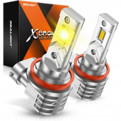 SEALIGHT® XF4 H11/H16/H8/H9 LED Fog Light Bulbs 3000K Yellow 40W 16000LM IP68 2PCS