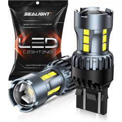 SEALIGHT® SLJ5 7443/7440/T20/W21W LED Backup Reverse Brake Tail Light or Drl Bulbs 20W 2000LM 6000K White 2PCS