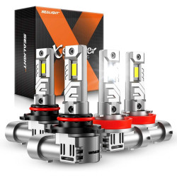 SEALIGHT® X1S 9005/HB3 H11/H8/H9 160W 6500K White IP68 LED Headlight Bulbs 2Pairs