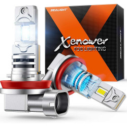 SEALIGHT® XF5 H11/H16/H8/H9 LED Fog Light Bulbs 6500K White 40W 18000LM IP68 2PCS