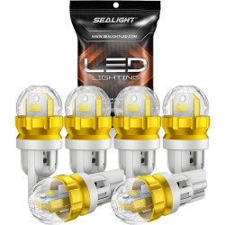SEALIGHT® SLJ6 T10/194/168/W5W LED License Plate Light Dome/Map/Trunk Light Bulbs 1.4W 600LM 6000K White 6PCS