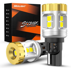SEALIGHT® SLJ7 T15/921/912/W16W LED Backup Reverse Map Trunk Glove Box Footwell Light Bulbs 20W 2000LM 6000K White 2PCS