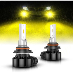 SEALIGHT® XF1 H10/9145/9140 LED Fog Light Bulbs 3000K Yellow 20W 6000LM IP67 2PCS