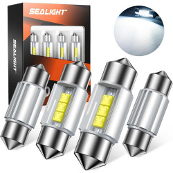 SEALIGHT® XL02 31MM/DE3175/DE3021 Festoon LED License Plate/Dome/Map/Trunk Light Bulbs 5W 440LM 6500K White 4Pcs