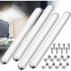 SEALIGHT® LED RV Light Strips 6200K White 12V Dome Ceiling Camping Light Bars 1500LM for RV/Camper/Trailer/Truck/Van/Boat 4PCS