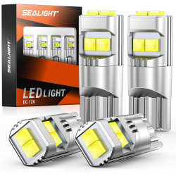 SEALIGHT® XL02 T10/194/168/W5W LED License Plate Light Dome/Map/Trunk Light Bulbs 5W 600LM 6500K White 4PCS