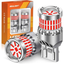 SEALIGHT® Photon 7443/7440/T20/W21W LED Brake Tail Light Rear Turn Signal Light Bulbs 13.2W 1425LM Red 2PCS