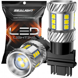 SEALIGHT® SLJ2 3157/3156/3057/T25 LED Backup Reverse Light Brake Tail Light Bulbs 8W 1800LM 6000K White 2PCS