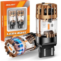 SEALIGHT® Apex 7443/7440/T20/W21W LED Brake Tail Light Turn Signal Light Bulbs 32W 3800LM 2000K Amber Yellow 2PCS