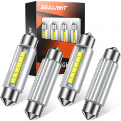 SEALIGHT® XL02 41MM/578/211-2 Festoon LED License Plate/Dome/Map/Trunk Light Bulbs 5W 600LM 6500K White 4Pcs