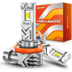 SEALIGHT® F3A H11/H16/H8/H9 LED Fog Light Bulbs 6500K White 40W 13000LM IP67 2PCS