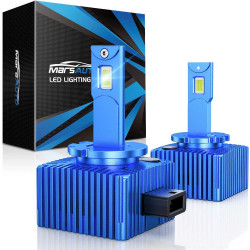 Marsauto® D1S D1R 6000K Cool White 22000LM 35W LED Headlight Bulbs IP68 2Pcs