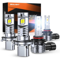 SEALIGHT® S2S 9008/H13 LED Headlight H10/9140/9145 Fog Light Bulbs Combo 2Pairs