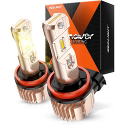 SEALIGHT® XF3A H11/H16/H8/H9 LED Fog Light Bulbs 3000K Yellow 30W 10000LM IP68 2PCS