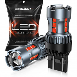 SEALIGHT® SLJ5 7443/7440/T20/W21W LED Brake Tail Stop Parking Blinker Turn Signal Light Bulbs 20W 2000LM Red 2PCS