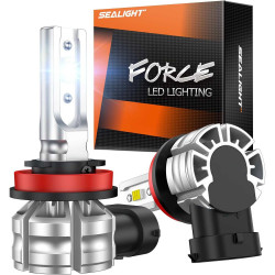 SEALIGHT® F4A H11/H16/H8/H9 LED Fog Light or DRL Bulbs 6500K White 30W 10000LM IP68 2PCS