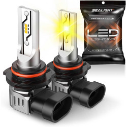 SEALIGHT® F5 H10/9145/9140 LED Fog Light Bulbs 3000K Golden Yellow 30W 10000LM IP68 2PCS
