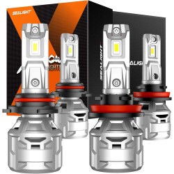 SEALIGHT® X5 9005/HB3 H11/H9/H8 80W 6500K White IP68 LED Headlight Bulbs 2 Pairs