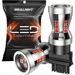 SEALIGHT® L2 3157/3156/3057/T25 LED Brake Tail Light Rear Turn Signal Light Bulbs 9W 1500LM Red 2PCS