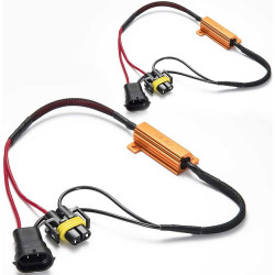 SEALIGHT® H11/H9/H8/H16 LED Bulbs Canbus Decoder/ Resistor Anti Flicker Harness