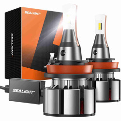 SEALIGHT® L2 H11/H9/H8 100W 6000K White IP67 LED Headlight Bulbs 2Pcs