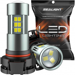 SEALIGHT® F1 5202/5201 LED Fog Light Bulbs 6000K White 20W 6000LM IP67 2PCS