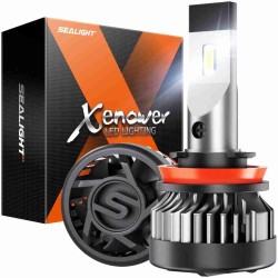 SEALIGHT® X2 H11/H9/H8 100W 6000K White IP67 LED Headlight Bulbs 2Pcs