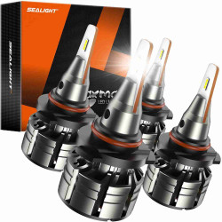 SEALIGHT® L1 9005/HB3 9006/HB4 120W 6500K White IP68 LED Headlight Bulbs 2 Pairs